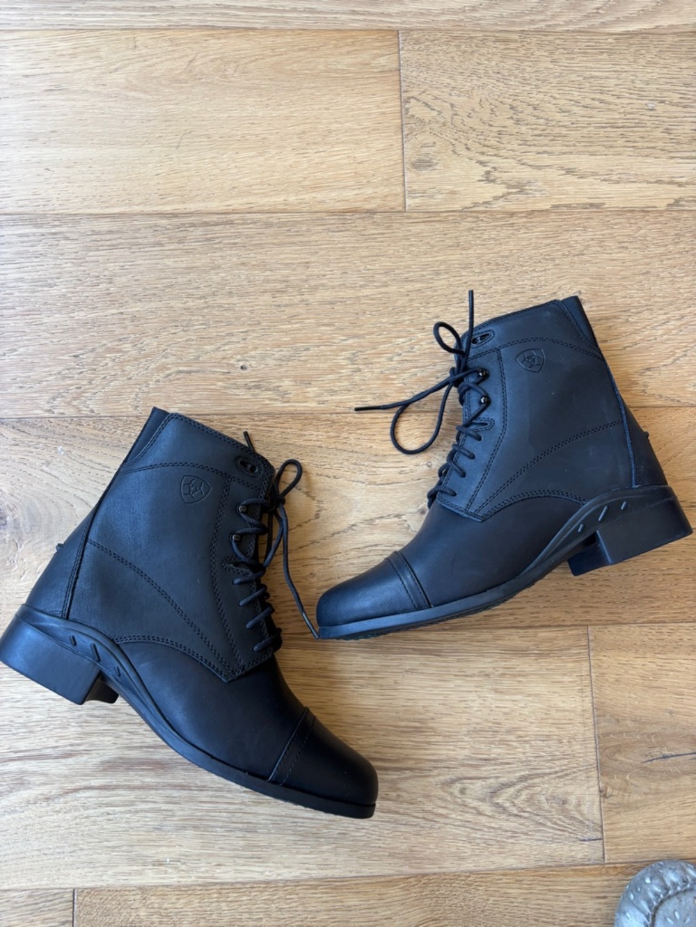 Ariat scout paddock leather riding boots black womens 8 - Picture 3 of 9